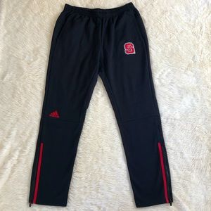 NWT Adidas North Carolina State WolfpackTeam Issued Black Sweatpants Men  Large